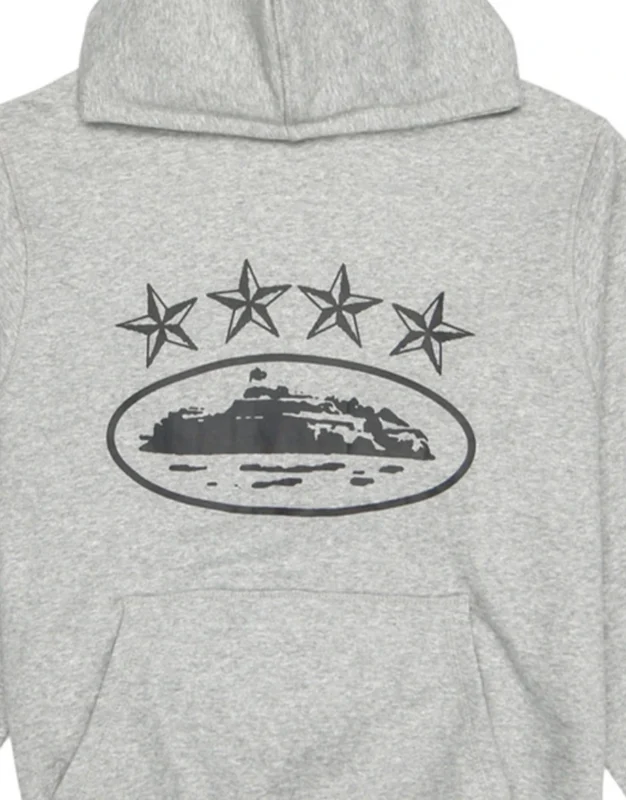 Corteiz 4Starz Alcatraz Hoodie – Grey