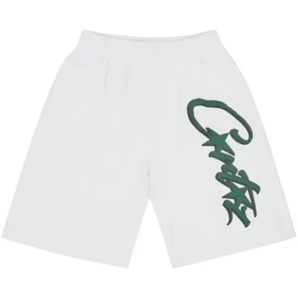 Corteiz Allstarz Shorts in White/Green